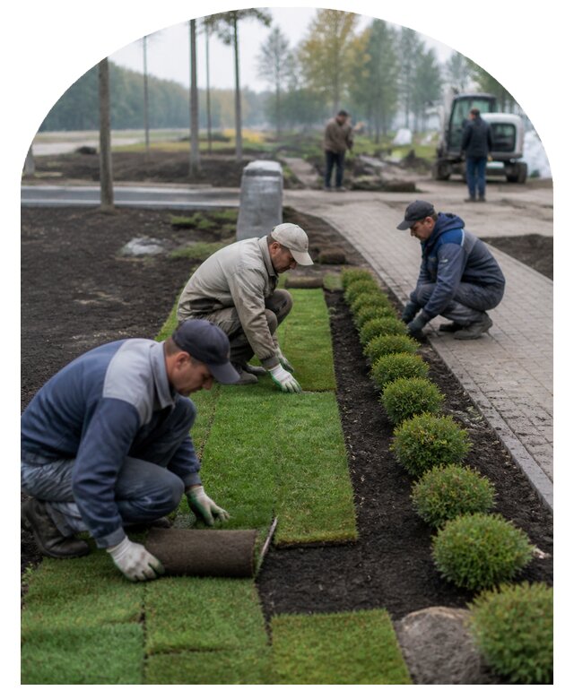 Благоустройство территории парка и зон отдыха в Клинцах