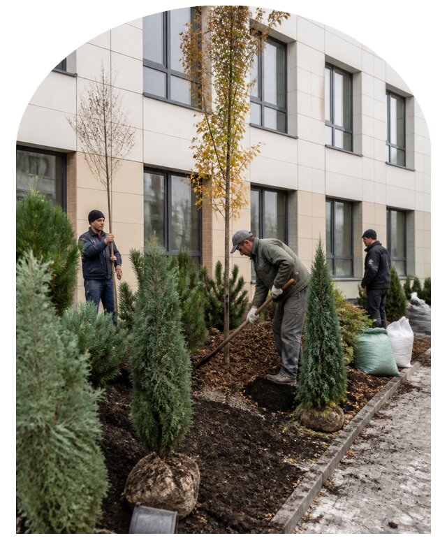 Озеленение школьной территории в Клинцах качественно под ключ